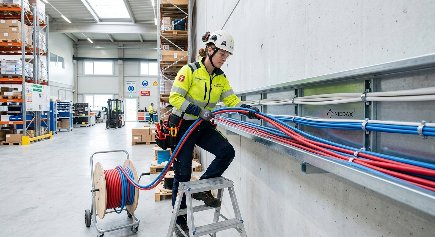 Verlegung von Metallkanälen 4