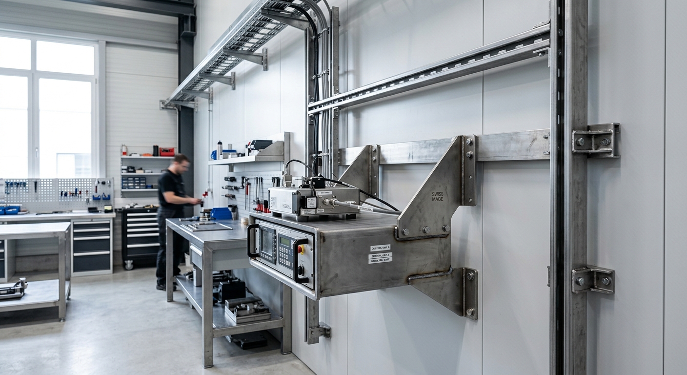 Montage von Halterungen, Regalböden